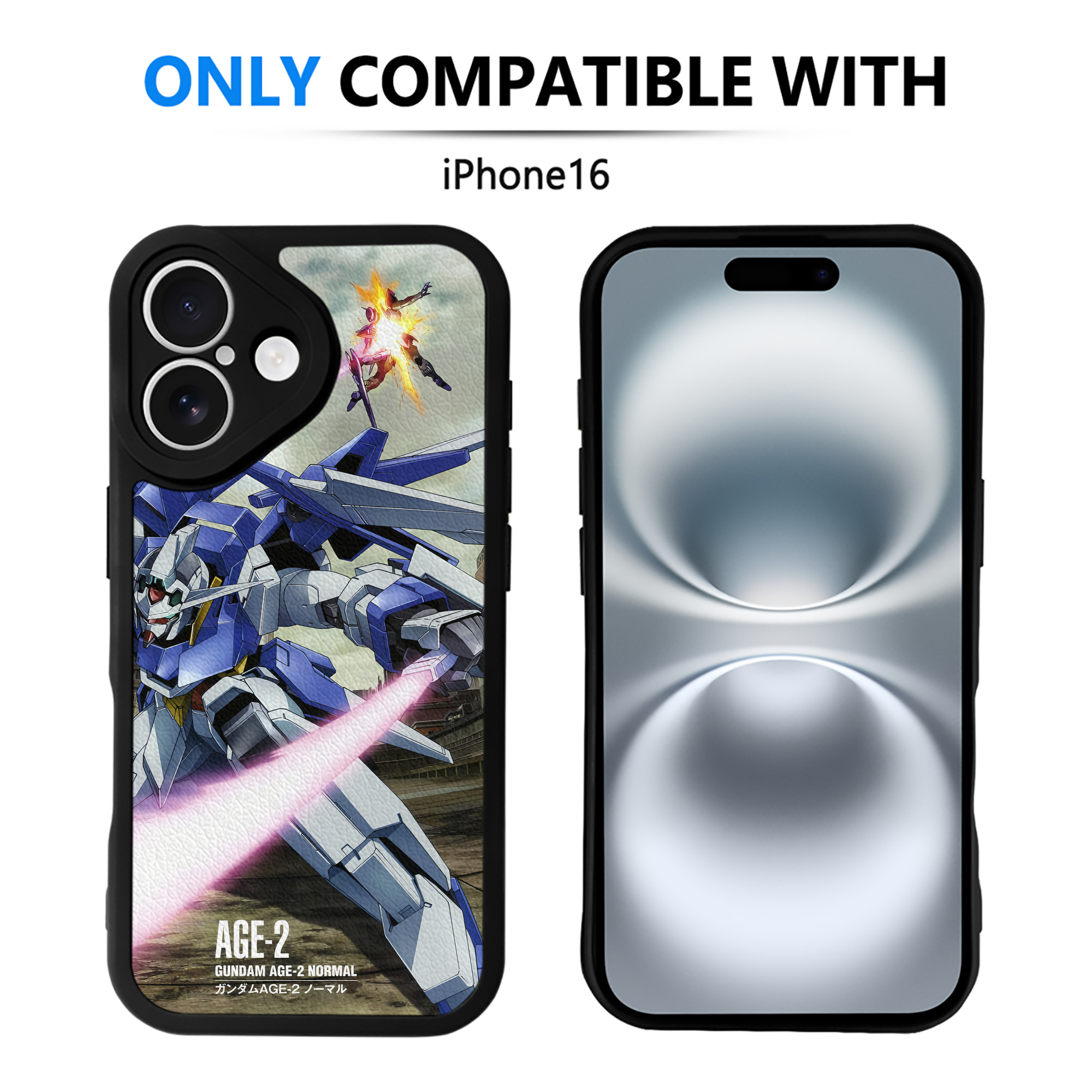 （画像用） 機動戦士ガンダム Mobile Suit Gundam 【iPhone 16シリーズ対応】シリコンスマホケース（レザー調） 材質：シリコン